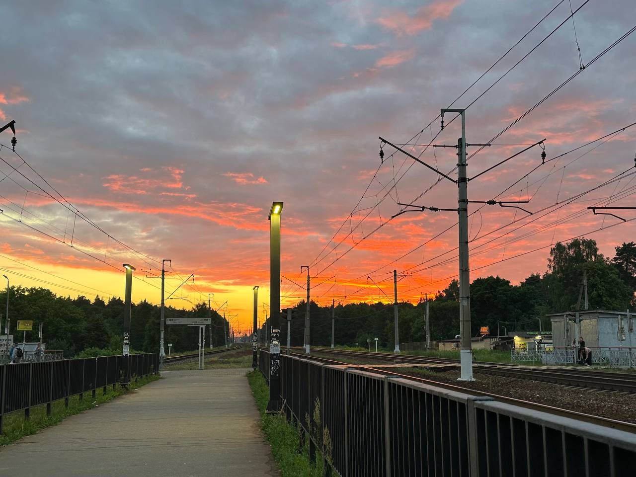 Sunset over the tracks